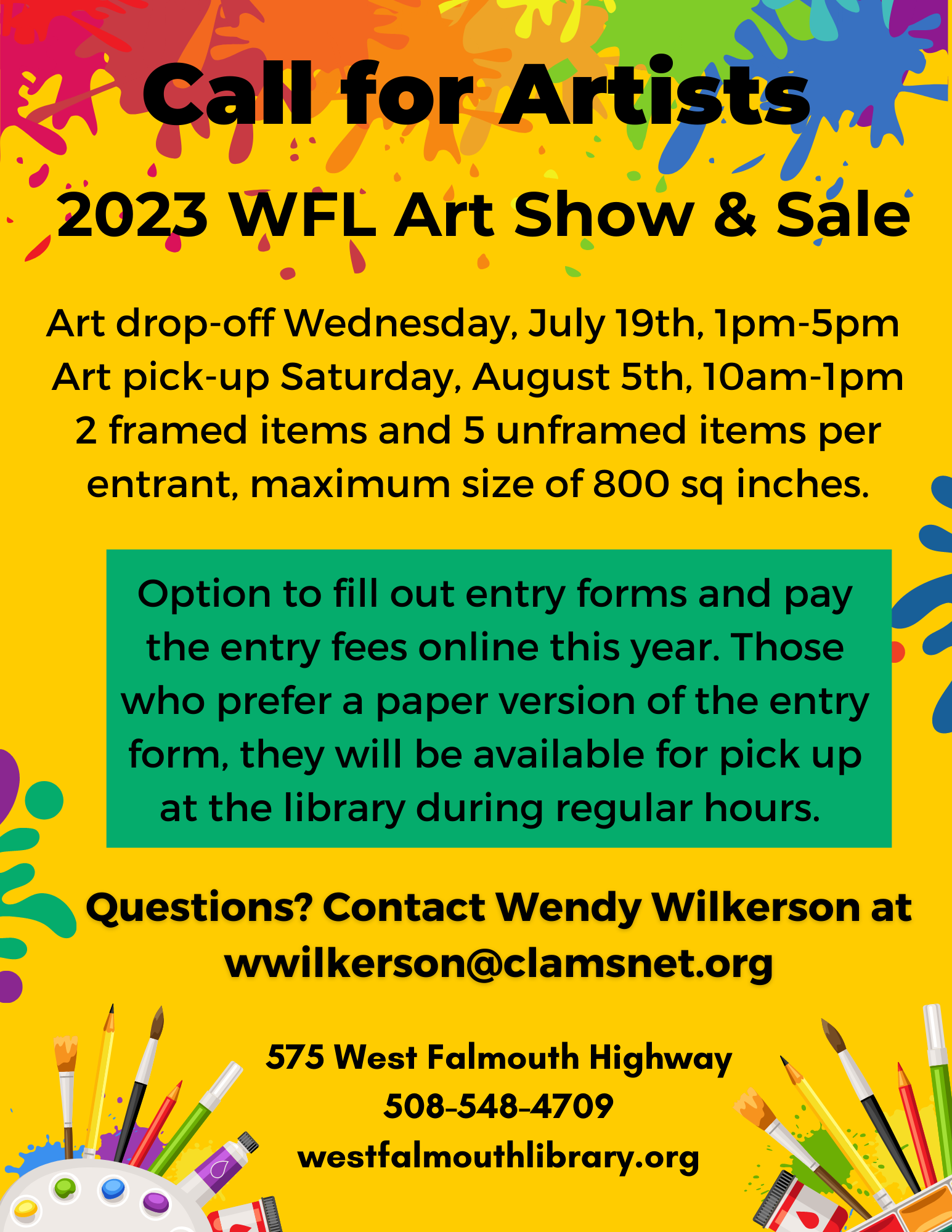 call-for-artists-2023-art-show-flyer-4-west-falmouth-library