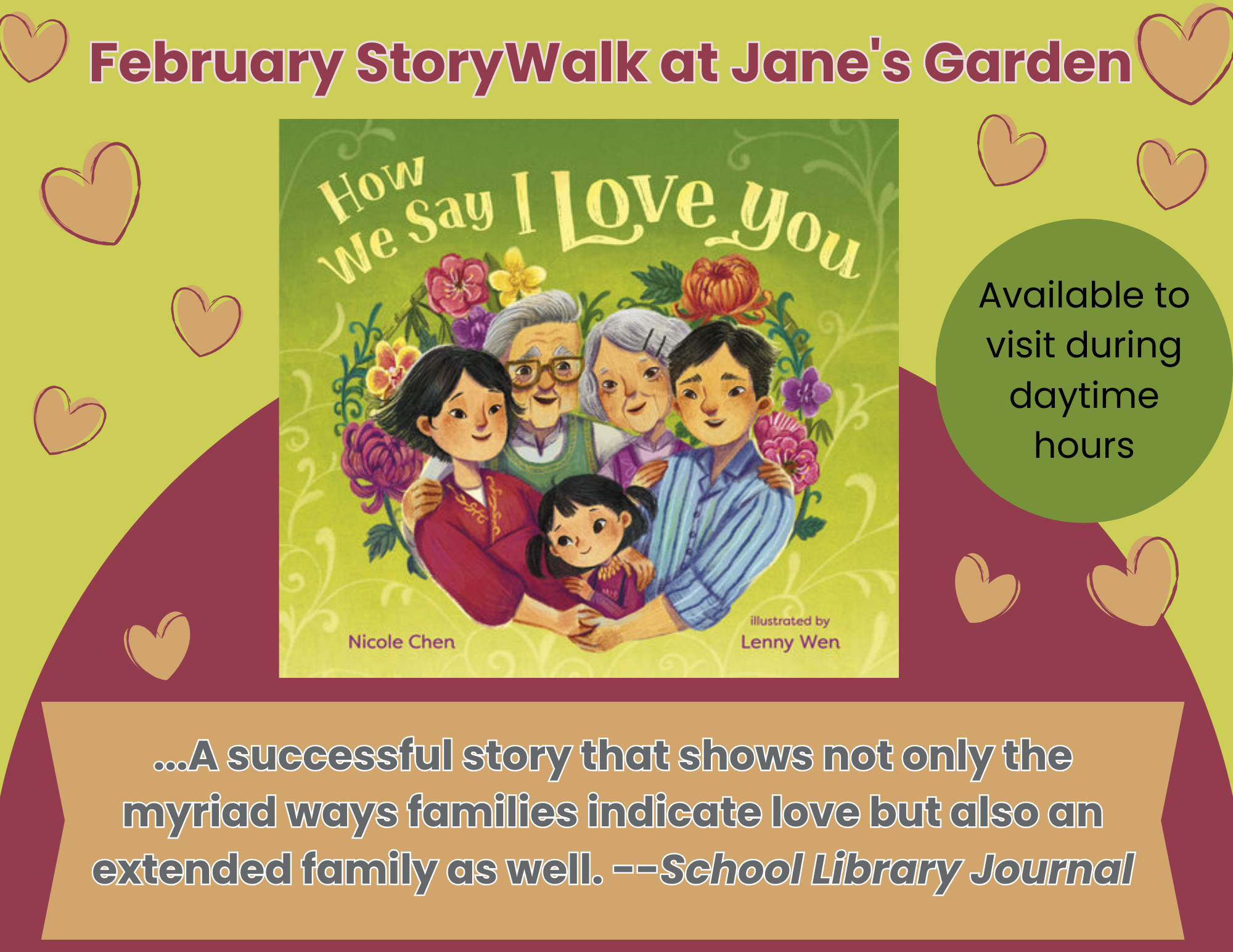 February 2025 StoryWalk Flyer How We Say I Love You