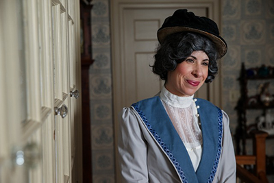 Actor Sheryl Faye as Eleanor Roosevelt