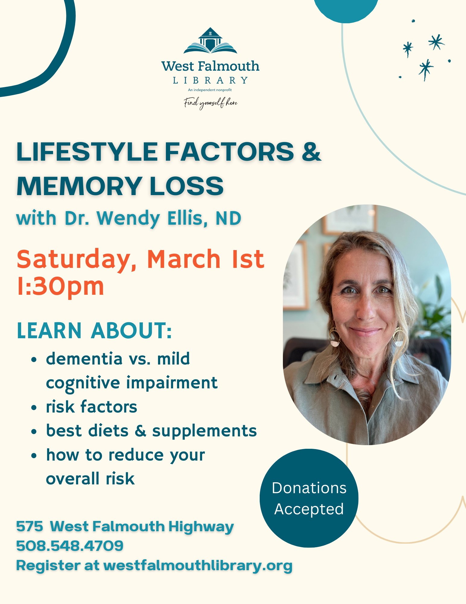 Dr. Wendy Ellis March 2025 Lecture Flyer