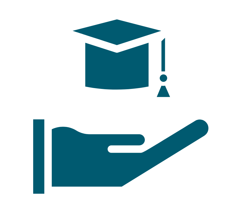 clipart for scholarship - mortarboard and outstretched hand